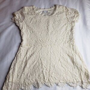 Issac Mizrahi Live Black Lace Top Size M